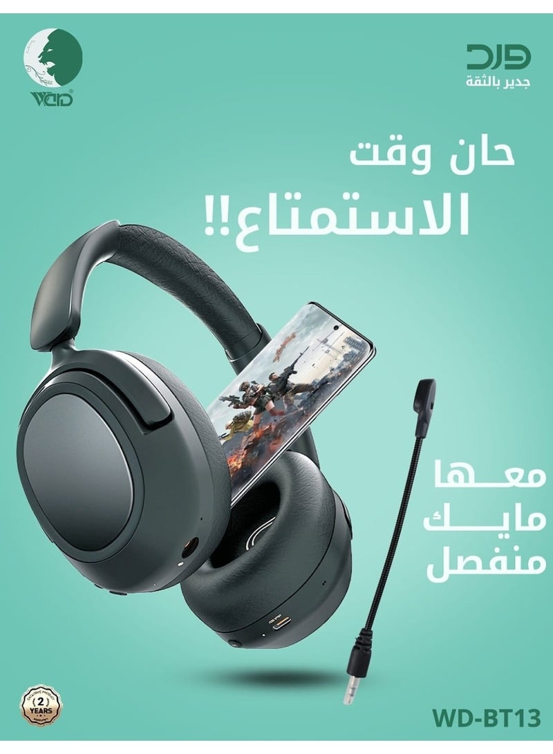 WARD WD-BT13 headphone from Ward - Power in her voice!  Live a fairytale sound experience with real noise isolation in 42 decibels deep!  A powerful battery that lasts and is charged in only two hours  4  Bluetooth 5.3 for stable and fast communication  Comfortable design and pure sound with amazing details  Charge from anywhere - computer, mobile charger or car  Warranty for two years because the quality of rose is always guaranteed. - Image 4